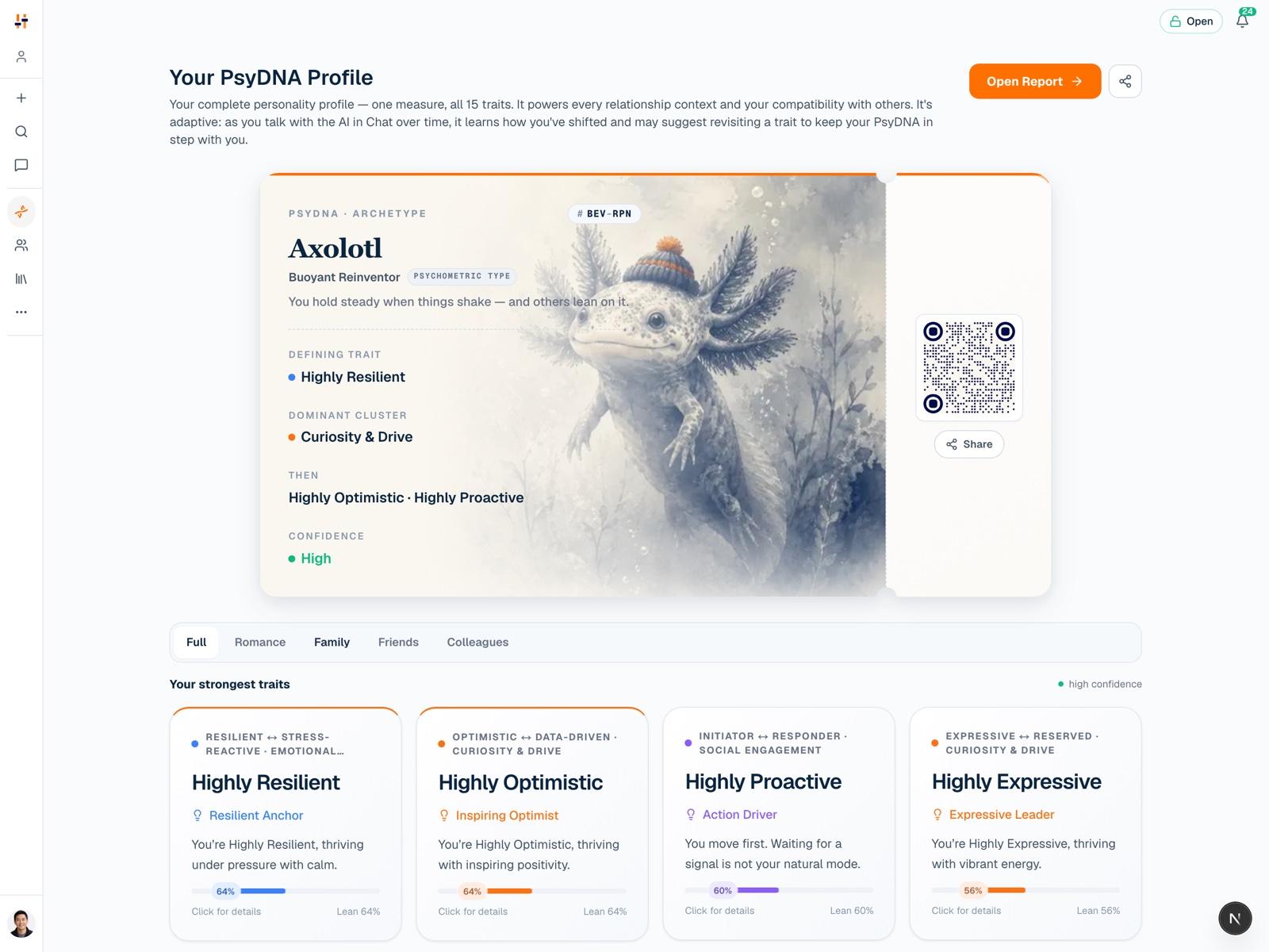 Self-Discovery — Your Full Personality Profile Across 15 Dimensions | TraitTune